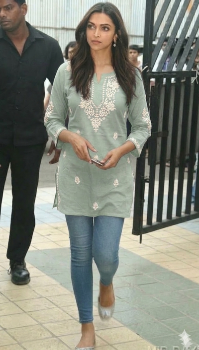 DEEPIKA SAGE GREEN MUL COTTON SHORT TOP