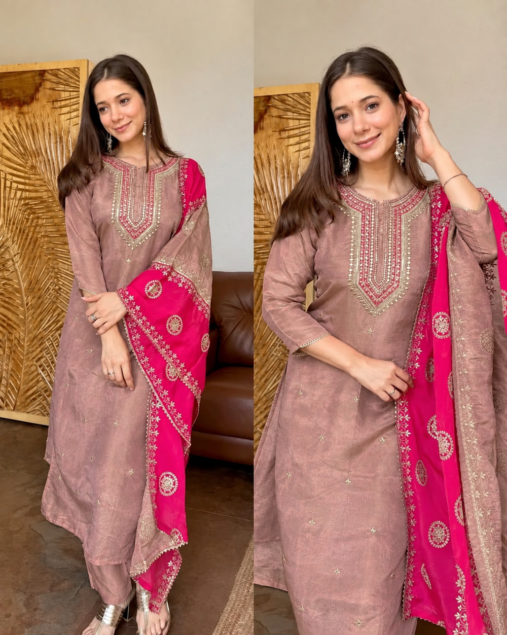 MEERA TISSUE SILK SUIT SET