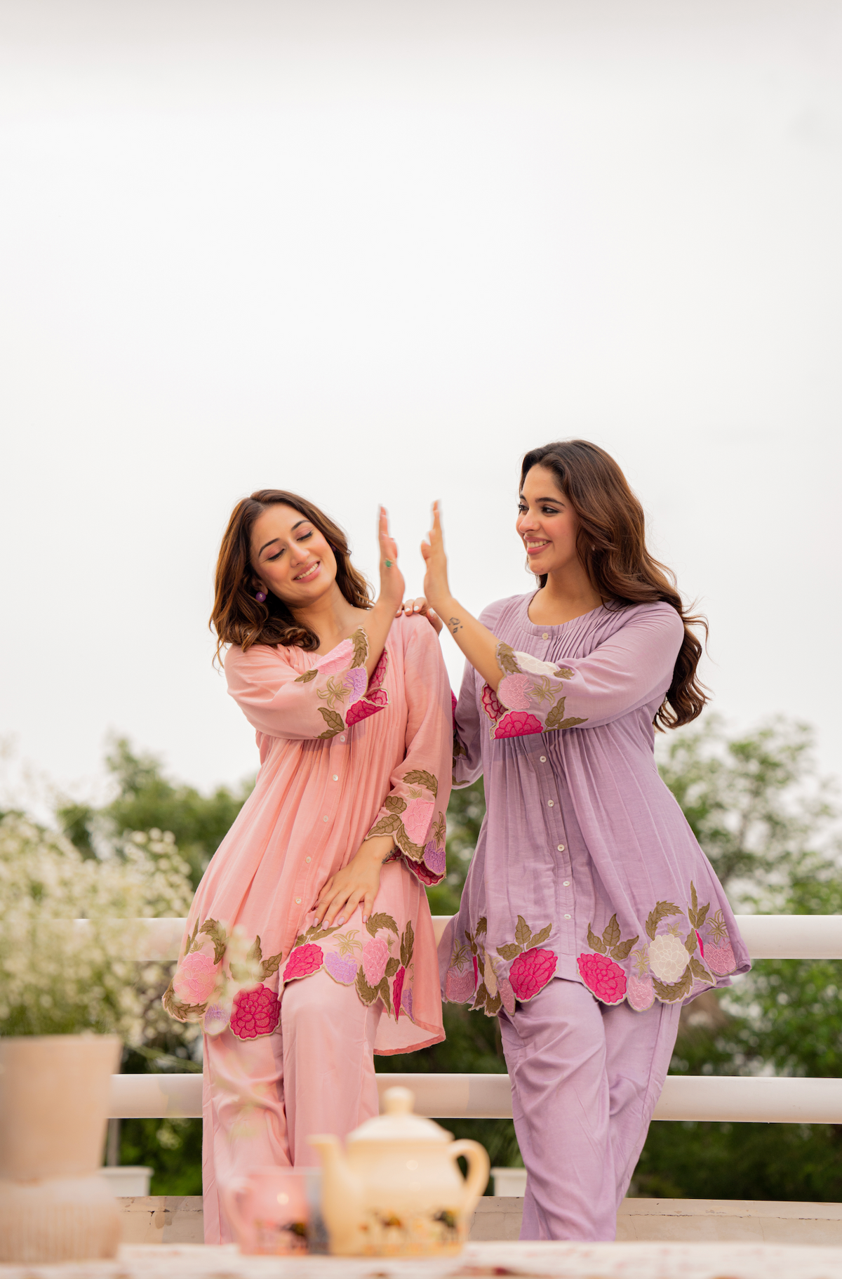 RYMA LAVENDER MUL CHANDERI SET