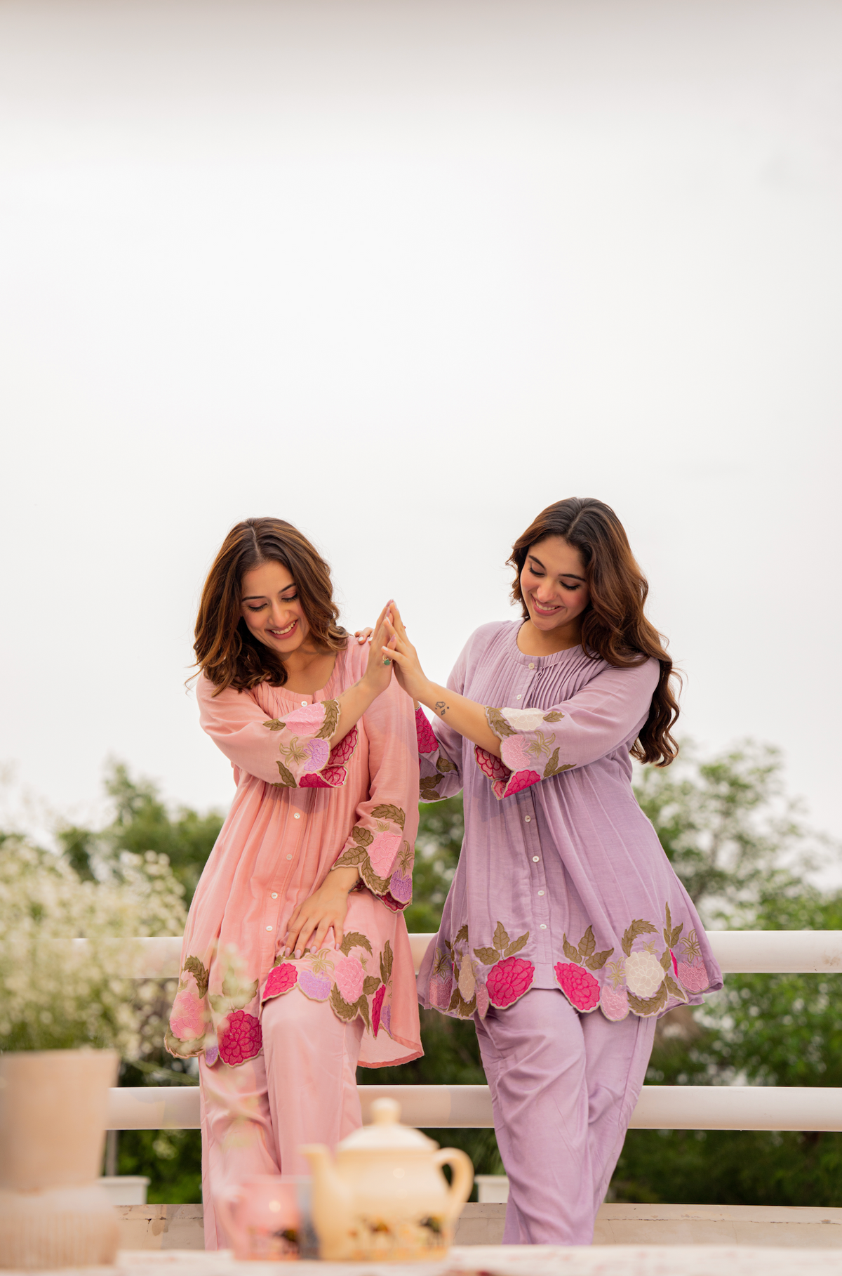 RYMA LAVENDER MUL CHANDERI SET