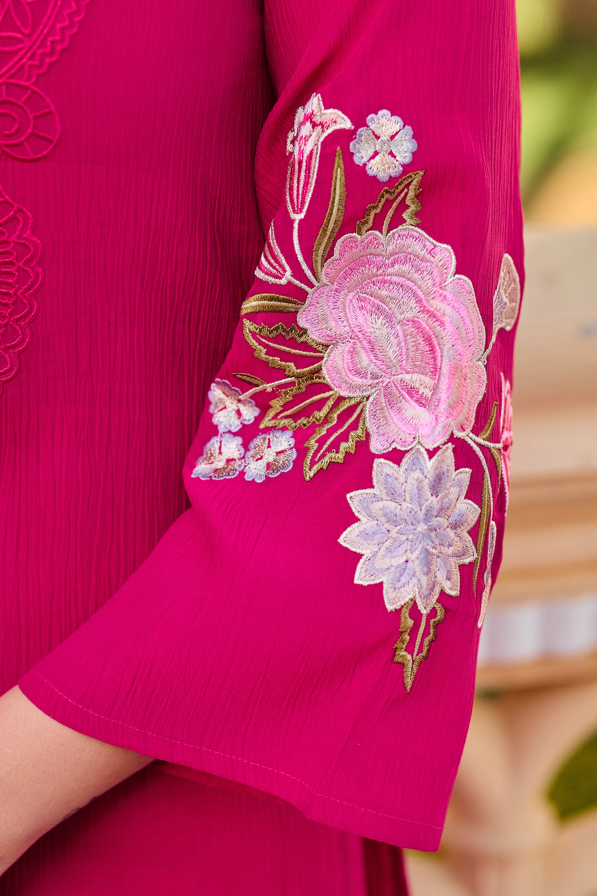 SIRAT MAGENTA CHIFFON SUIT SET