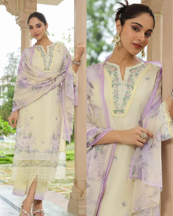 SAANIA PREMIUM MUL COTTON PAKISTANI SUIT SET
