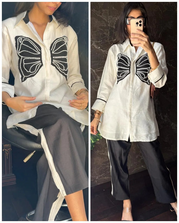 LASA BLACK PEARL BUTTERFLY COTTON FLEX CO-ORD SET