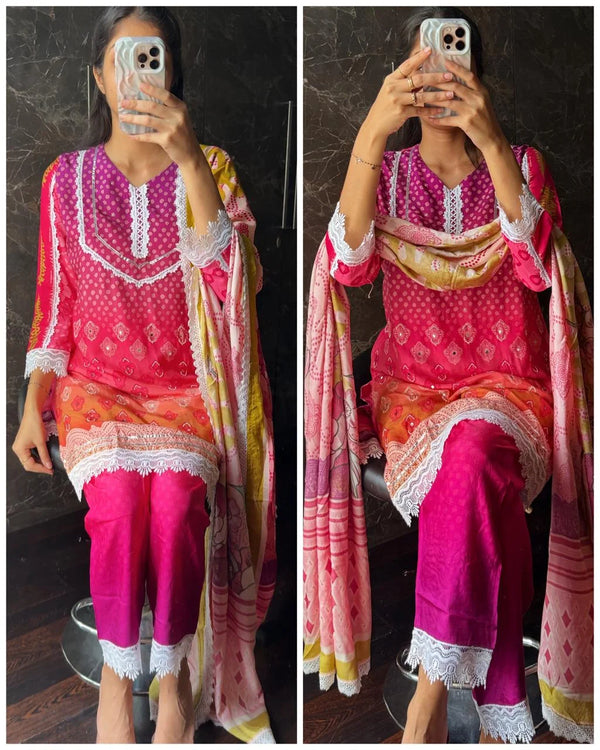 FAIZA PAKISTANI SOFT MUSLIN SUIT SET