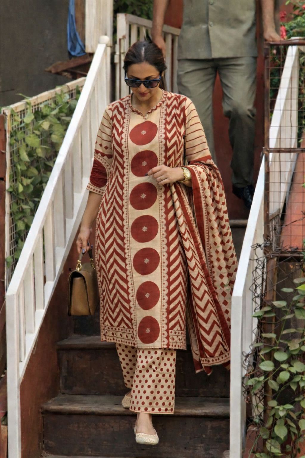 ANKITA MAROON POLKA DOT COTTON SUIT