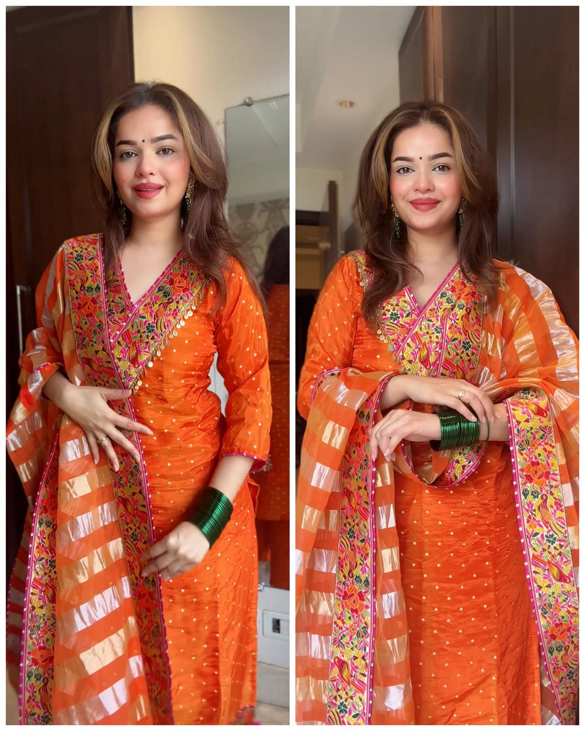 BHUMIKA PREMIUM CREPE TISSUE MEENAKARI SUIT