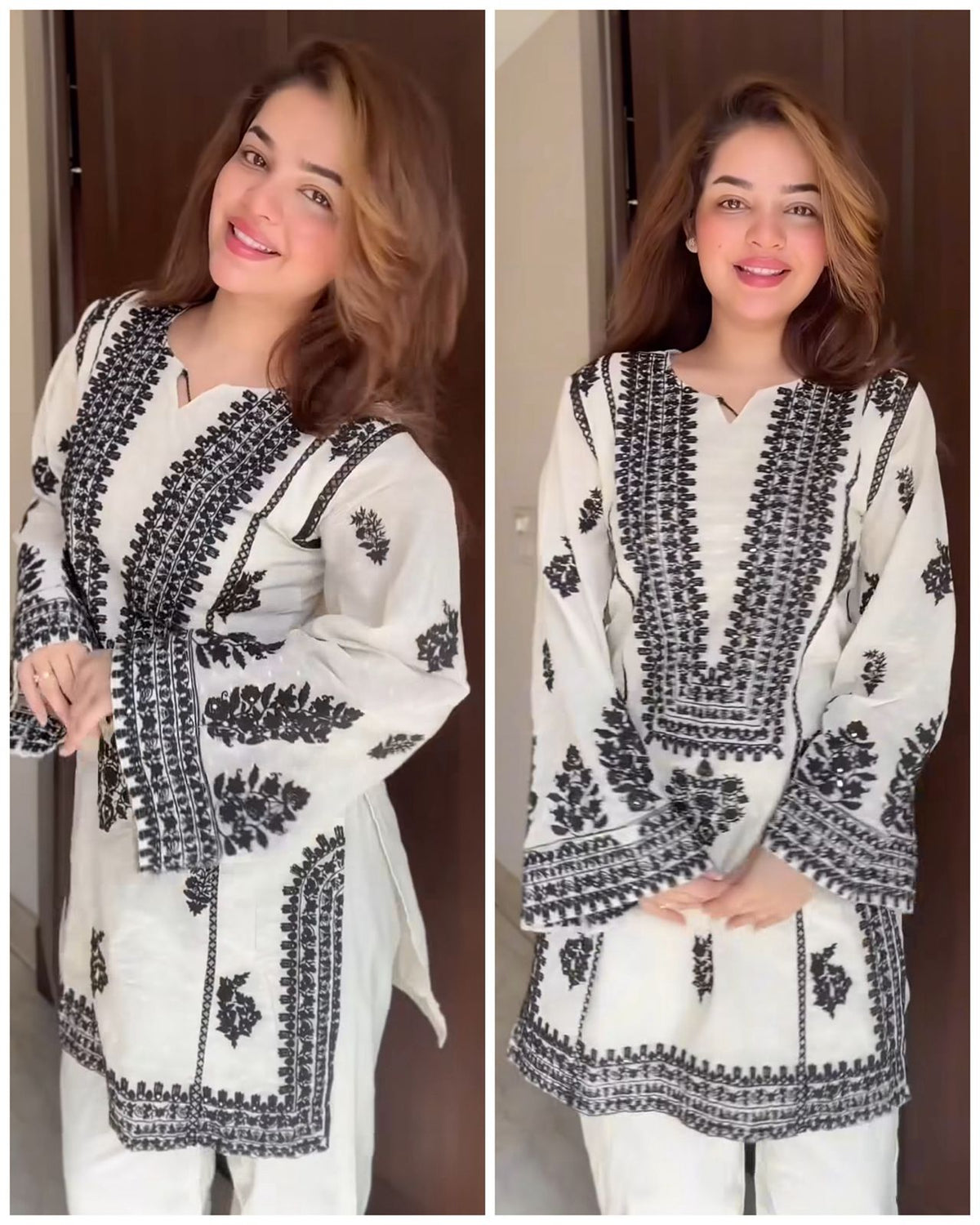 FAIZA PAKISTANI COTTON EMBROIDERED CO-ORD SET