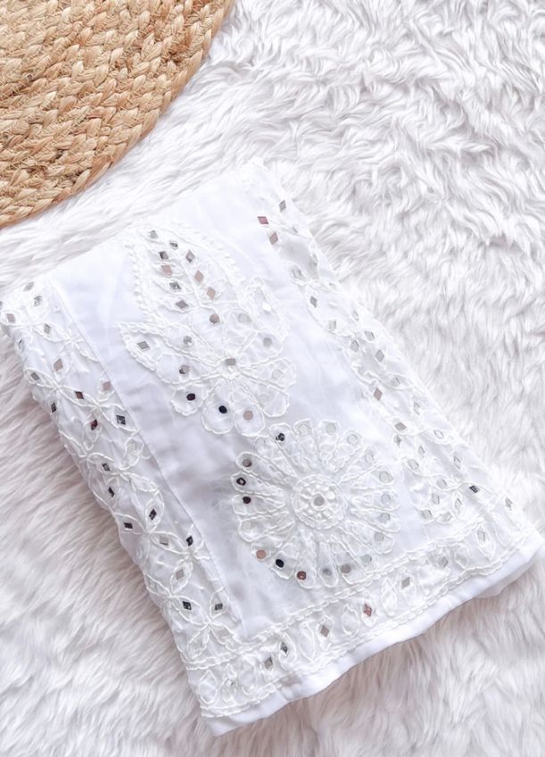 ZUBI CHIKANKARI GEORGETTE SHARARA - Ethnic Naari