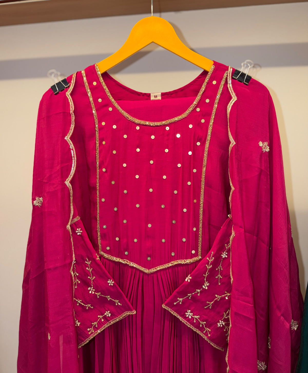RUHANIYAT RANI PINK MUL CHANDERI ANARKALI SUIT SET